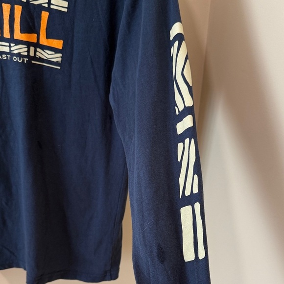 O'Neill Dark Blue Long Sleeve Tee with Palm Design - Picture 3 of 4